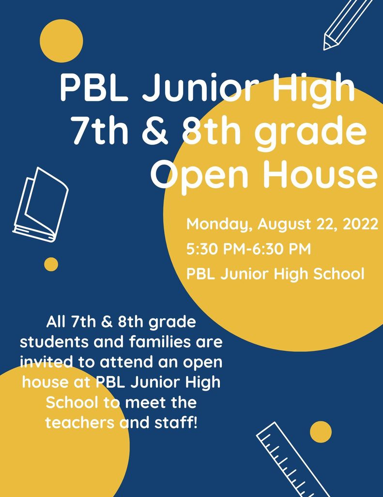 7th and 8th grade Open House